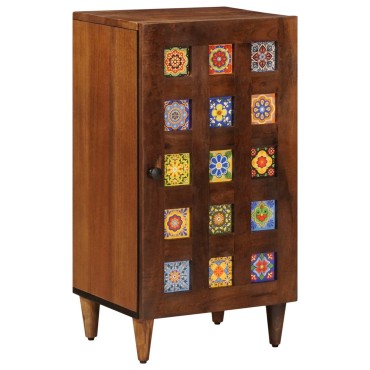 vidaXL Πλαϊνό γραφείο Καρυδιά 40x33x75cm Στερεό ξύλο μάνγκο