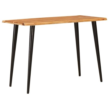 vidaXL Τραπεζαρίες Καφέ και Μαύρο 110x55x78cm Στερεό ξύλο μάνγκο