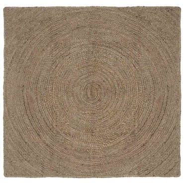 vidaXL Χαλιά χώρου Γκρι 120x120cm Γιούτα