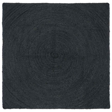 vidaXL Χαλιά χώρου Σκούρο Γκρι 160x160cm Γιούτα