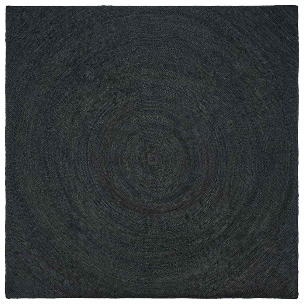 vidaXL Χαλιά χώρου Σκούρο Γκρι 200x200cm Γιούτα