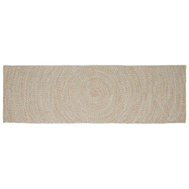 vidaXL Χαλιά χώρου Φυσικό και Λευκό 80x250cm Γιούτα