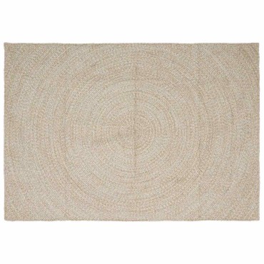 vidaXL Χαλί Περιοχής Φυσικό και Λευκό 240x340cm Γιούτα
