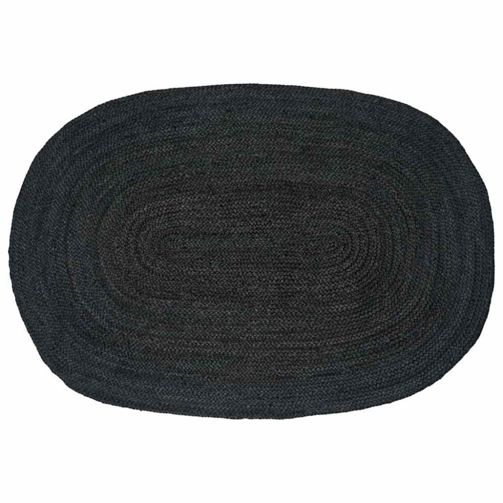 vidaXL Χαλιά χώρου Σκούρο Γκρι 122x183cm Γιούτα
