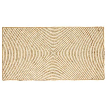 vidaXL Χαλιά χώρου Λευκό 100x200cm Γιούτα