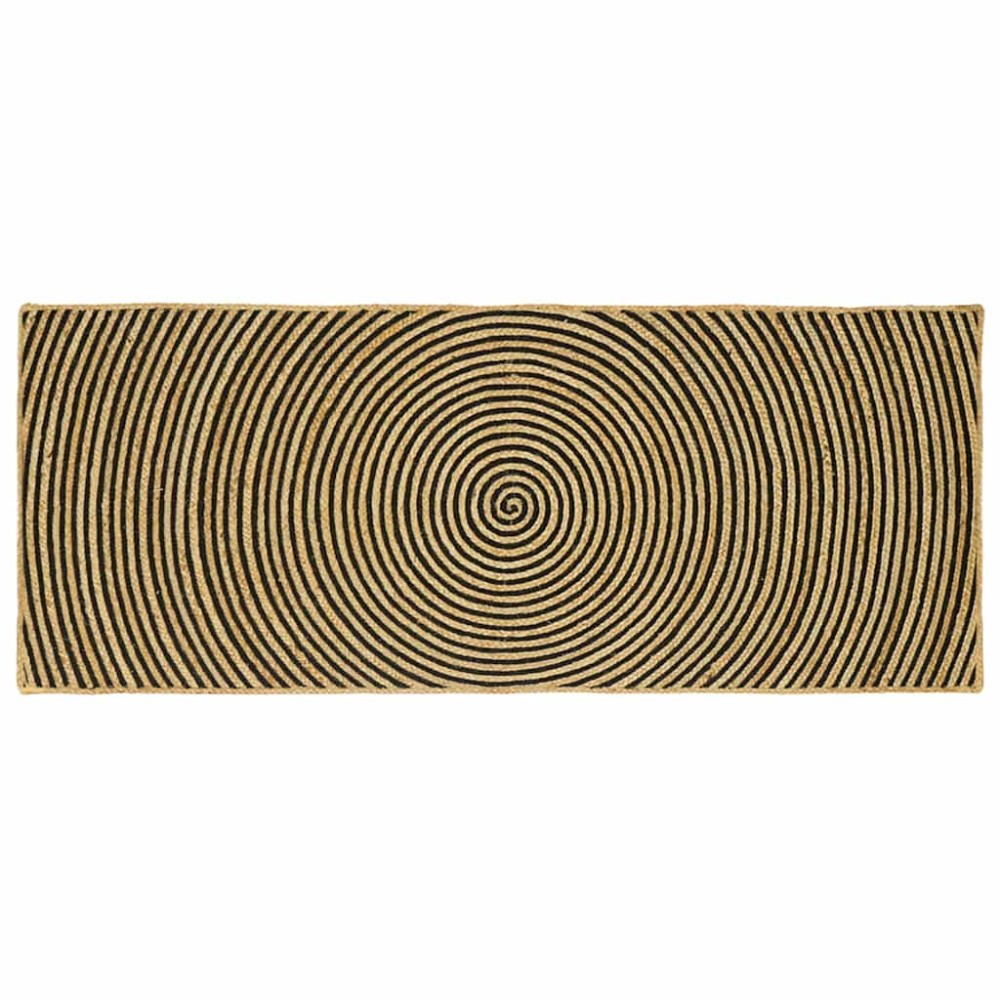 vidaXL Χαλιά χώρου Μαύρο 80x200cm Γιούτα