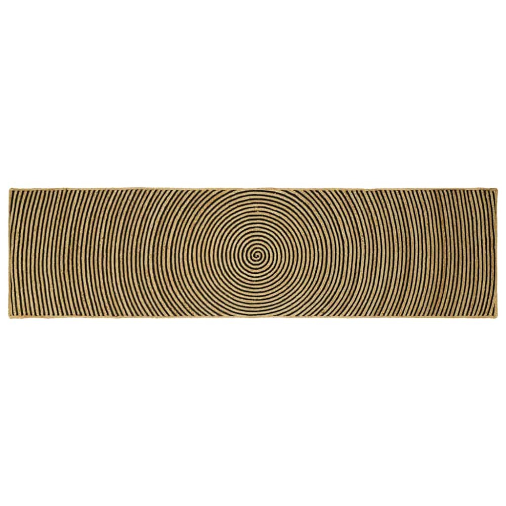 vidaXL Χαλιά χώρου Μαύρο 80x300cm Γιούτα