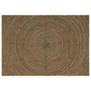 vidaXL Χαλί Περιοχής Μαύρο 160x230cm Γιούτα