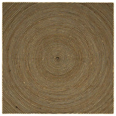 vidaXL Χαλί Περιοχής Μαύρο 200x200cm Γιούτα
