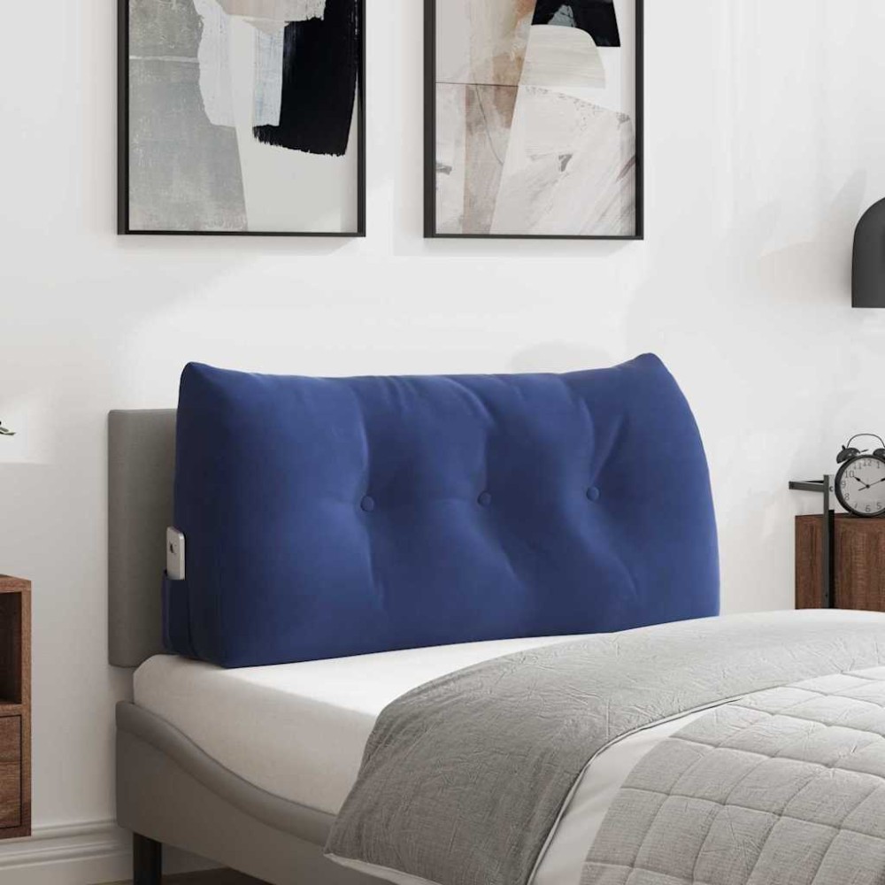 vidaXL Μαξιλάρι Πλάτης Μπλε Αστυνομίας 100 x 24 x 50 εκ Βελούδο