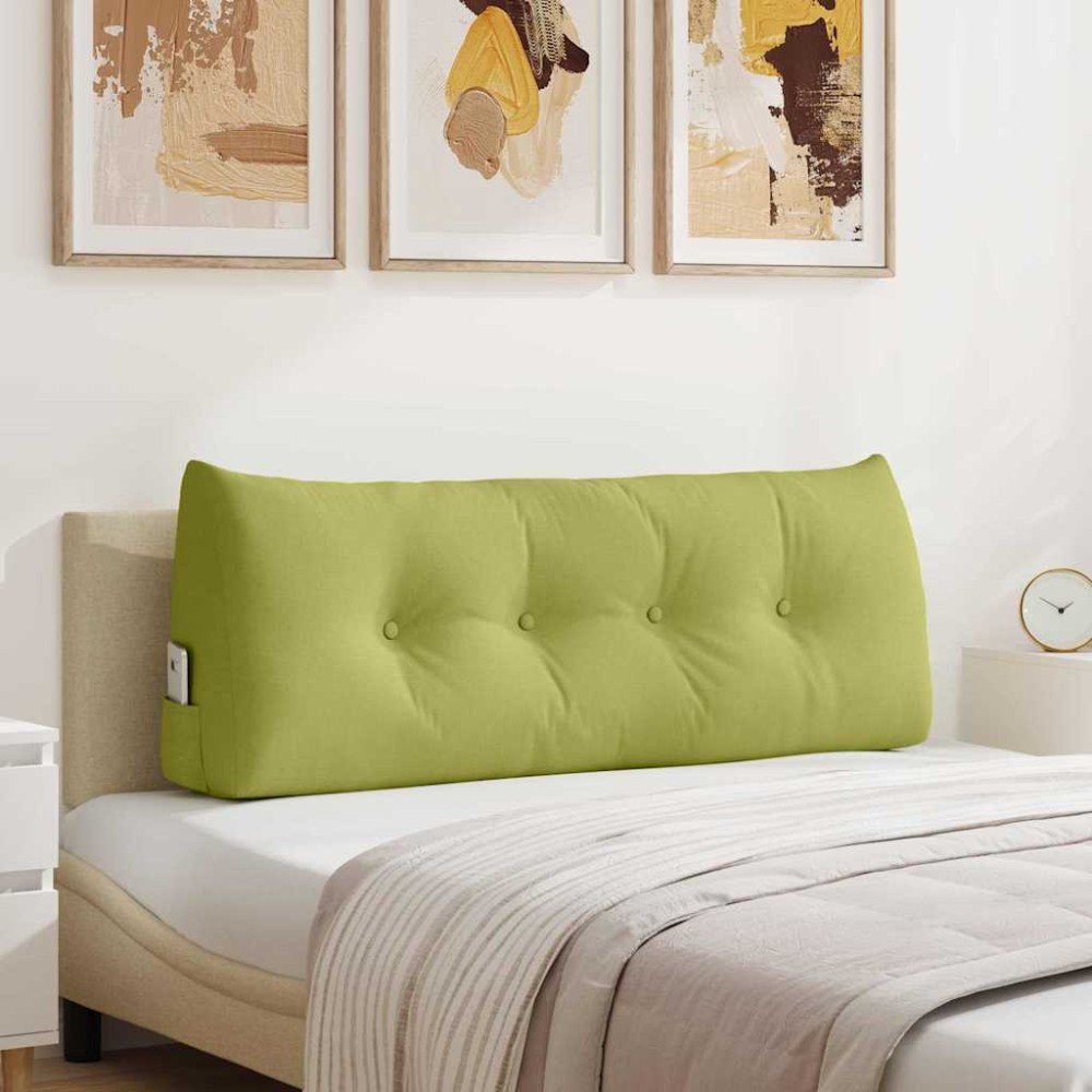 vidaXL Μαξιλάρι Πλάτης Ανοιχτό Πράσινο 120 x 24 x 50 εκ ύφασμα