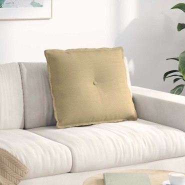vidaXL Μαξιλάρι Πλάτης Γκρι Πράσινο 60 x 50 cm Υφασμάτινο Κορντουρά