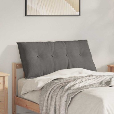 vidaXL Μαξιλάρι Πλάτης Ανοιχτό γκρι 100 x 50 cm Υφασμάτινο Κορντουρά