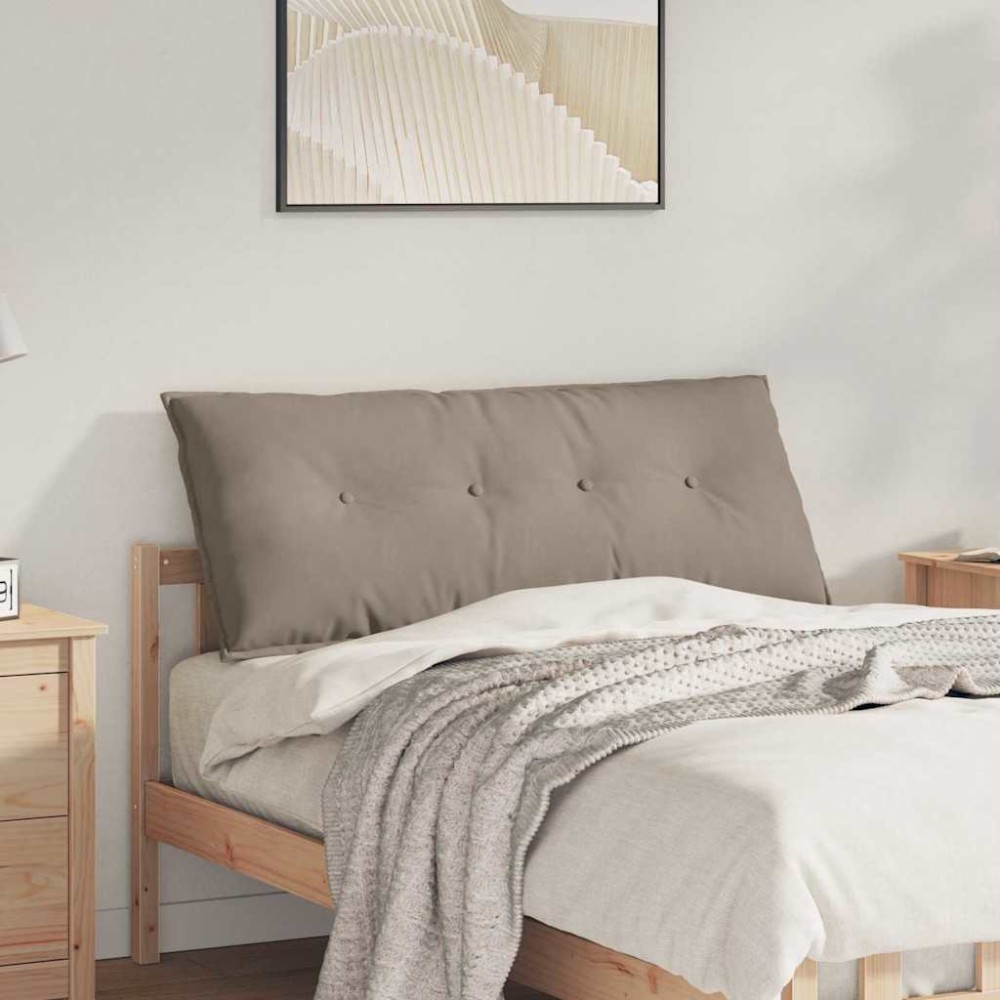 vidaXL Μαξιλάρι Πλάτης Taupe 120 x 50 cm Ύφασμα Μικροΐνας