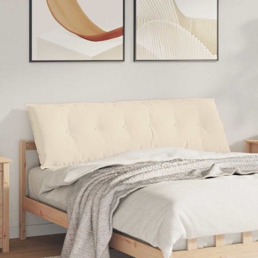vidaXL Μαξιλάρι Πλάτης Μπεζ 160 x 50 cm Ύφασμα Μικροΐνας