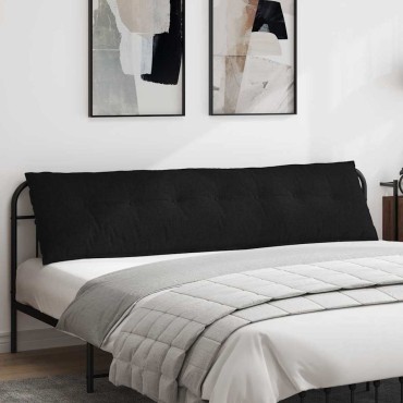 vidaXL Μαξιλάρι Πλάτης Μαύρο 200 x 19 x 50 εκ ύφασμα