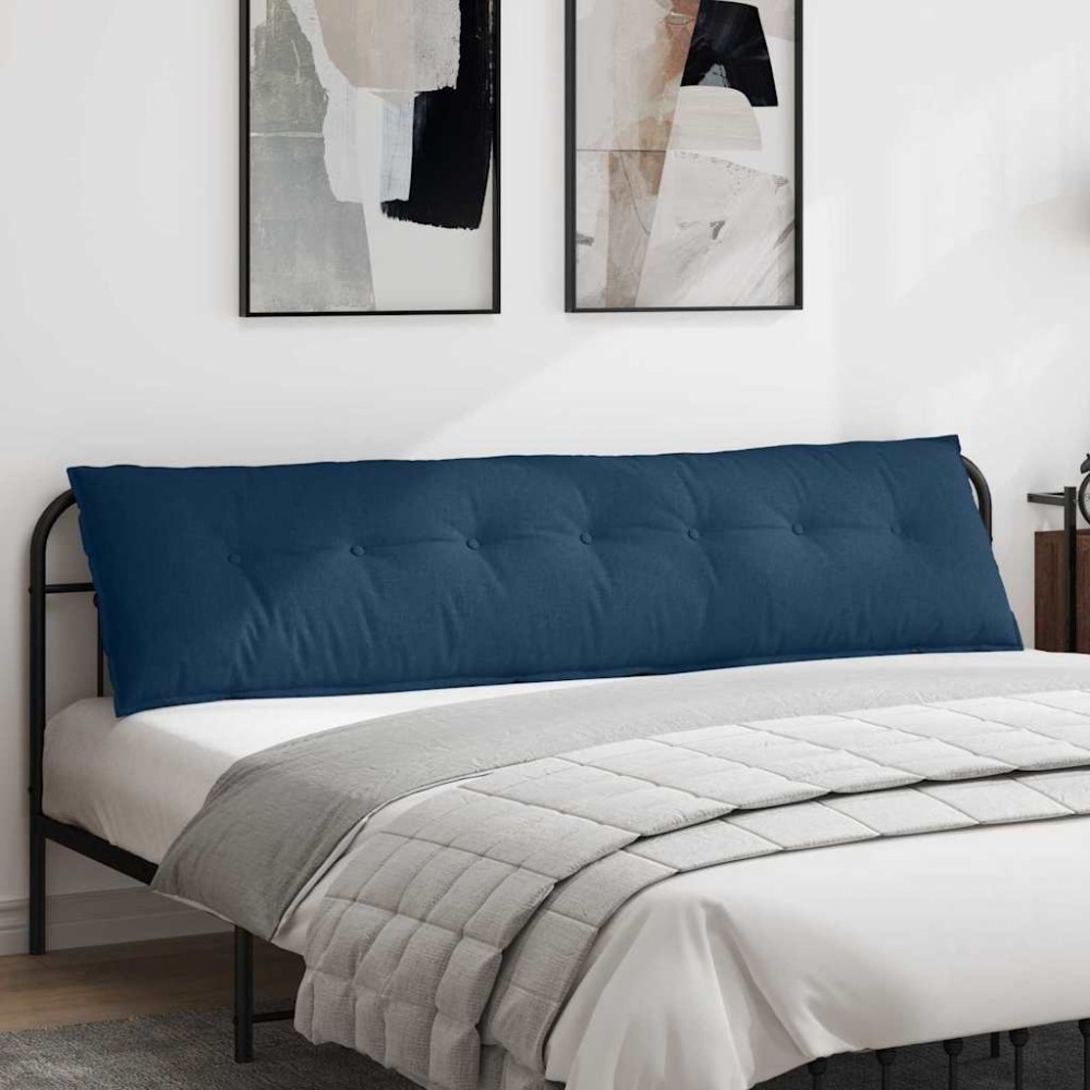 vidaXL Μαξιλάρι Πλάτης Μπλε 200 x 19 x 50 εκ ύφασμα