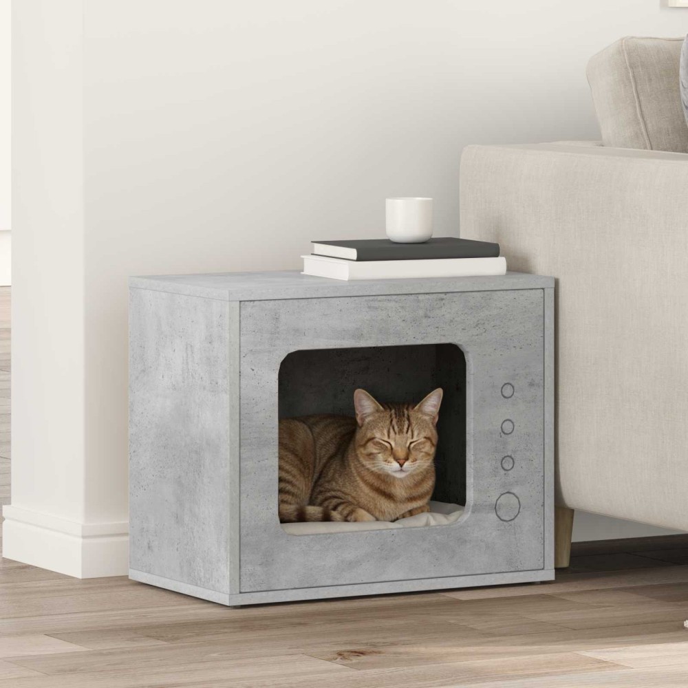 vidaXL Σπίτι Γάτας Σκυρόδεμα 51 x 30 x 42,5 εκ Επεξεργασμένο Ξύλο