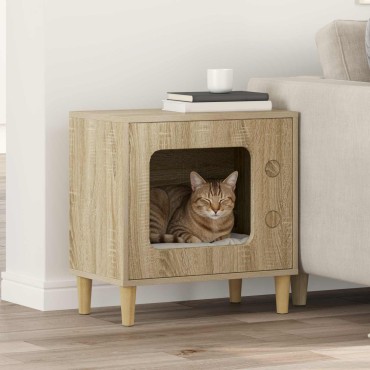 vidaXL Σπίτι Γάτας Σονόμα 51 x 30 x 52 εκ. Επεξεργασμένο Ξύλο