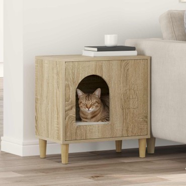 vidaXL Σπίτι Γάτας Σονόμα 51 x 30 x 52 εκ. Επεξεργασμένο Ξύλο