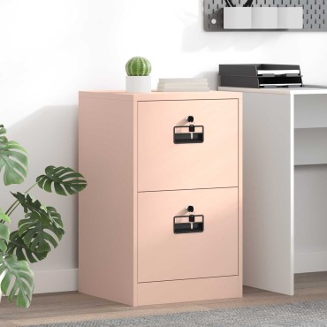 vidaXL Ντουλάπα Αρχείων Ροζ 45,5x42x74,5cm Ψυχρής Έλασης Χάλυβας 1 τεμ.