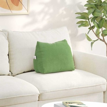 vidaXL Μαξιλάρι Πλάτης Ανοιχτό Πράσινο 45 x 20 x 35 εκ.