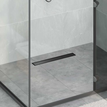 vidaXL Σιφόνι ντους 2-σε-1 με 360° σιφόνι Μαύρο 50 cm