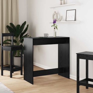 vidaXL Τραπέζι μπαρ 102x50x103,5cm Επεξεργασμένο Ξύλο Μαύρη Οξυά 1 τεμ.
