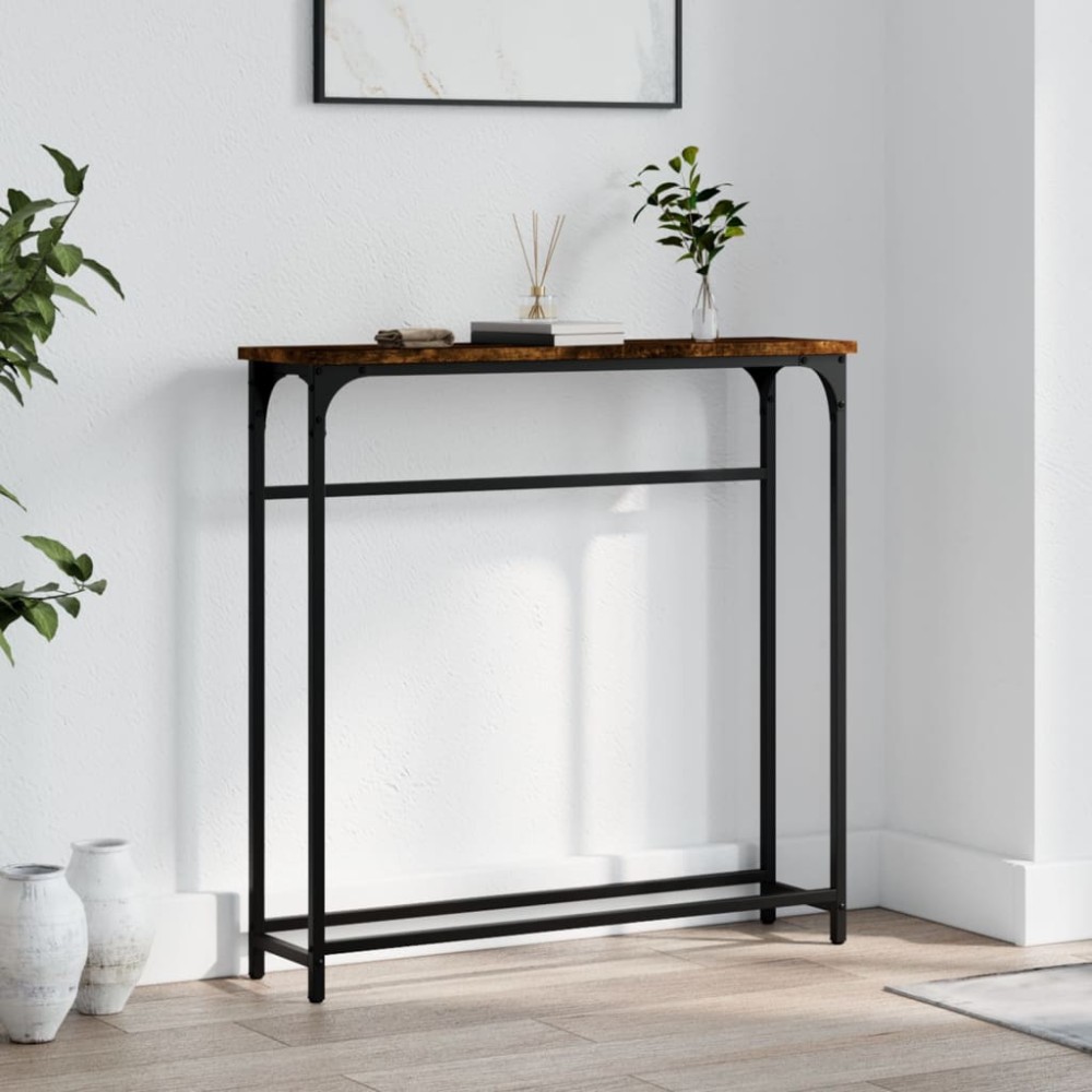 vidaXL Τραπέζι Κονσόλα Καπνιστή Δρυς 75x19,5x75cm Επεξεργασμένο Ξύλο 1 τεμ. vidaXL Τραπέζι Κονσόλα Καπνιστή Δρυς 75x19,5x75cm Επεξεργασμένο Ξύλο 1 τεμ.