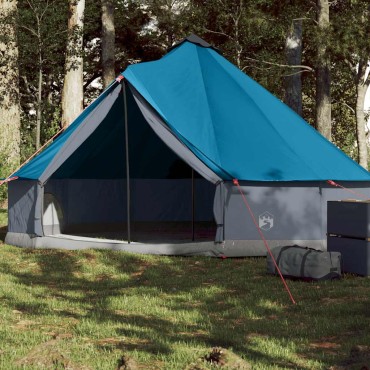 vidaXL Σκηνή Οικογενειακή Tipi 6 Ατόμων Αδιάβροχη Μπλε