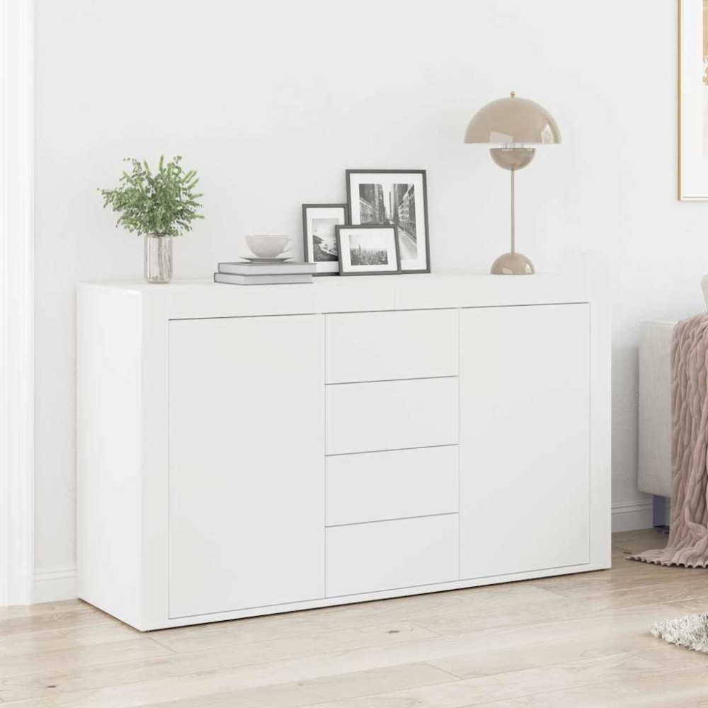 vidaXL Πλαϊνό γραφείο Λευκό 120x36x69cm Επεξεργασμένο Ξύλο 1 τεμ.