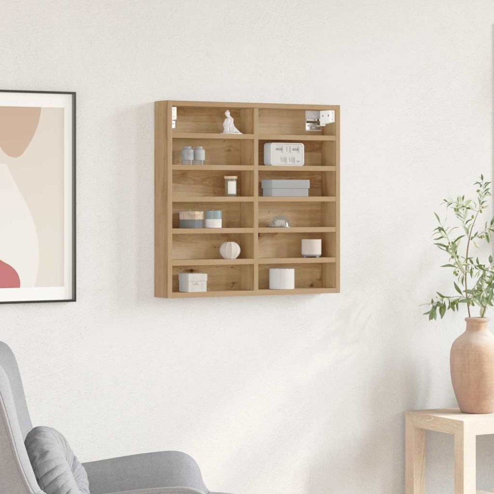 vidaXL Βιτρίνα Επιτοίχιο Artisan Oak 60x8,5x58 εκ