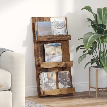 vidaXL Ράφι Περιοδικών Παλιό ξύλο 51x11x102cm Επεξεργασμένο Ξύλο 1 τεμ.
