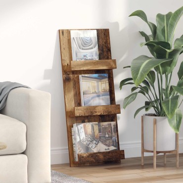 vidaXL Ράφι Περιοδικών Παλιό ξύλο 43x11x102cm Επεξεργασμένο Ξύλο 1 τεμ.