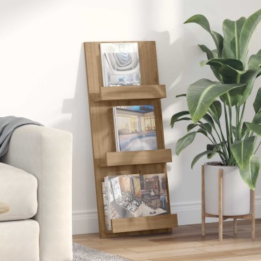 vidaXL Ράφι Περιοδικών Artisan Oak 43x11x102cm Επεξεργασμένο Ξύλο 1 τεμ.