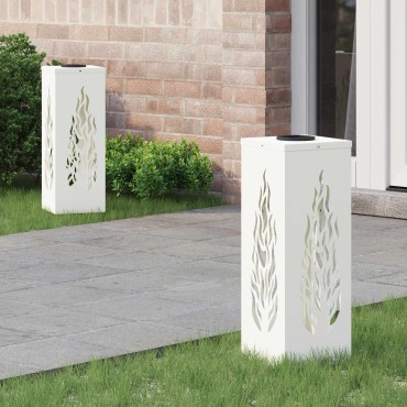 vidaXL Ηλιακό LED Φως Δρόμου 2 τμχ. Θερμό λευκό 18 x 18 x 50 εκ.
