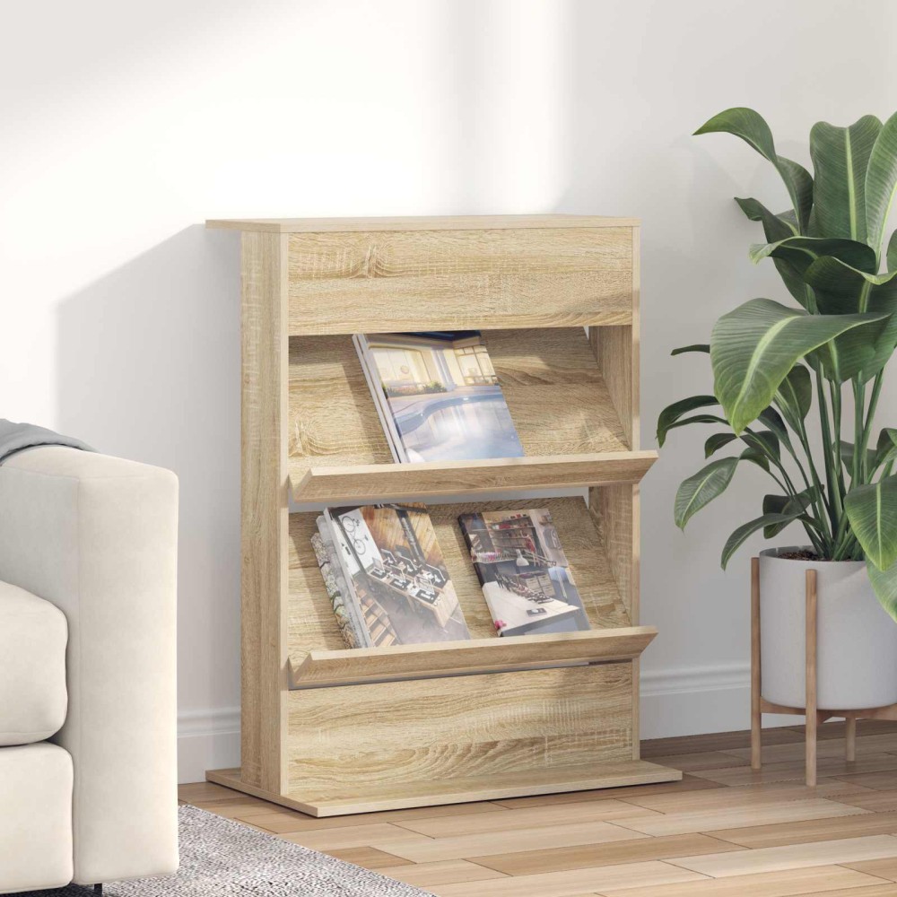 vidaXL Ράφι Περιοδικών Δρύς Sonoma 70x41x96cm Επεξεργασμένο Ξύλο