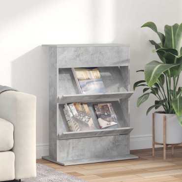 vidaXL Ράφι Περιοδικών Σκυρόδεμα Γκρι 70x41x96cm