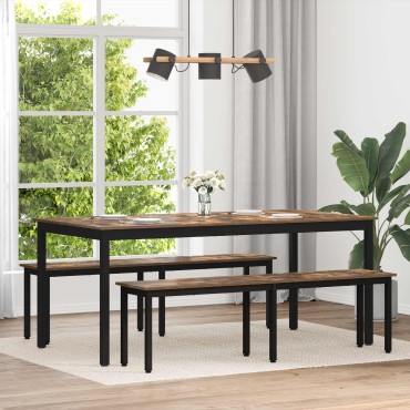 vidaXL Τραπεζαρίες 2 τεμ. 180x90x75cm Επεξεργασμένο Ξύλο