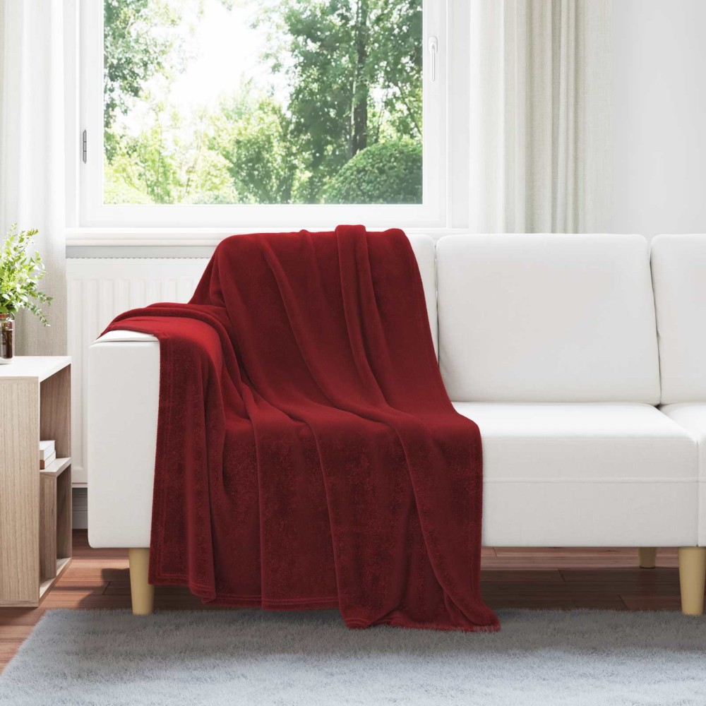 vidaXL Κουβέρτα Βεραμάν Κόκκινο 130 x 150 cm Μαλλί