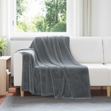 vidaXL Ριχτάρια 6 τμχ. Σκούρο Γκρι 150 x 200 cm 4.68 Μαλλί