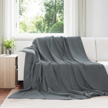 vidaXL Ριχτάρια 6 τμχ. Σκούρο Γκρι 220 x 240 cm 8.24 Μαλλί