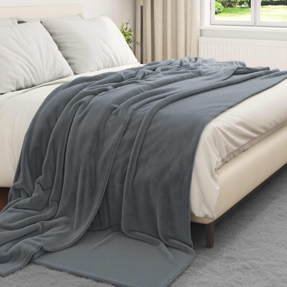 vidaXL Ριχτάρια 6 τμχ. Σκούρο Γκρι 240 x 270 εκ. 10.11 kg Μαλλί
