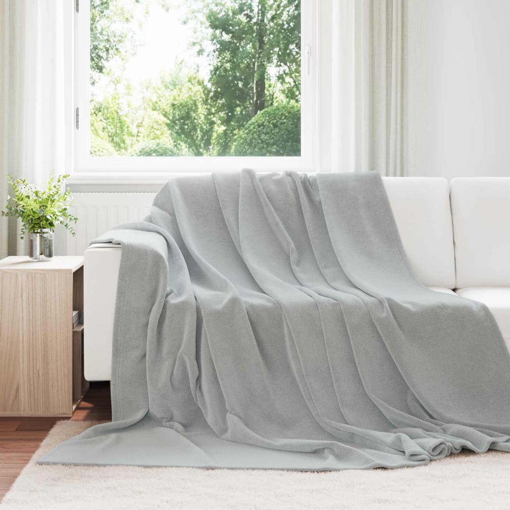 vidaXL Ριχτάρια 6 τμχ. Γκρι 240 x 270 εκ. 10.11 kg Μαλλί