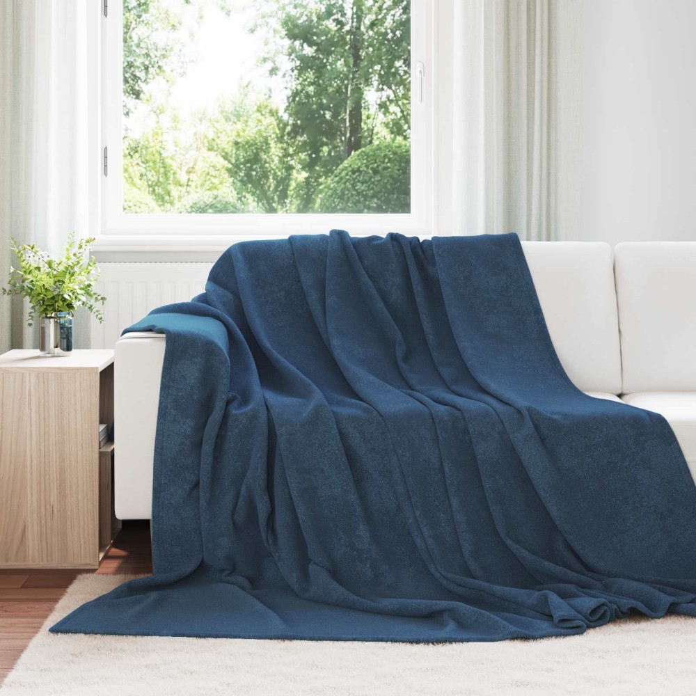 vidaXL Ριχτάρια 6 τμχ. Σκούρο μπλε 240 x 270 εκ. 10.11 kg Μαλλί