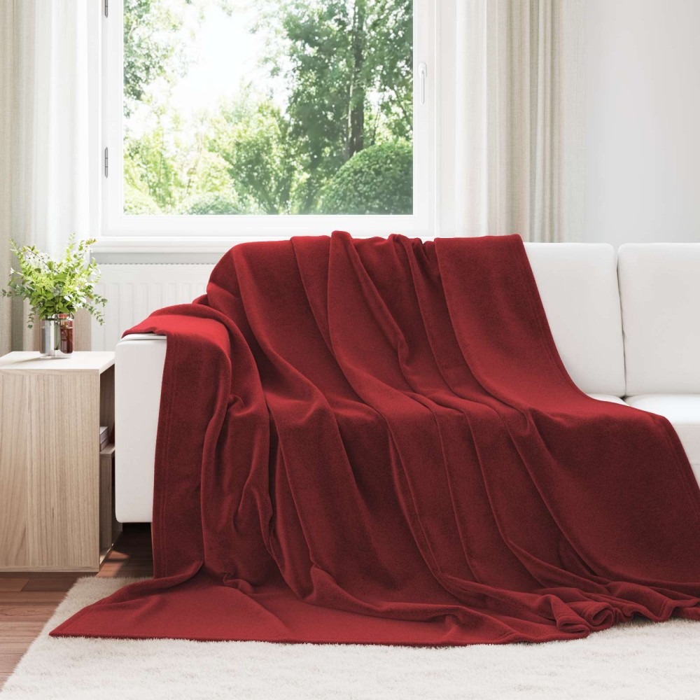 vidaXL Ριχτάρια 6 τμχ. Βεραμάν Κόκκινο 240 x 270 εκ. 10.11 Μαλλί