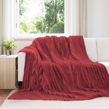 vidaXL Κουβέρτα Βεραμάν Κόκκινο 240 x 220 cm Μαλλί