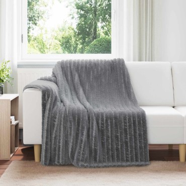 vidaXL Ριχτάρια 6 τμχ. Σκούρο Γκρι 200 x 150 cm 4.75 Μαλλί