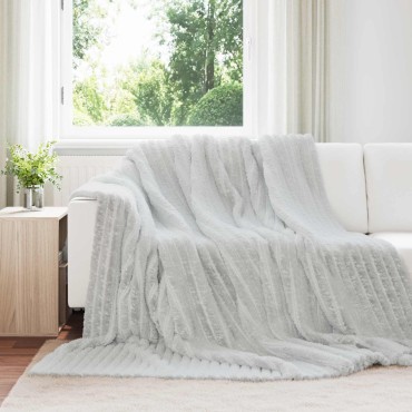 vidaXL Ριχτάρια 6 τμχ. Γκρι 270 x 240 cm 10.72 Μαλλί