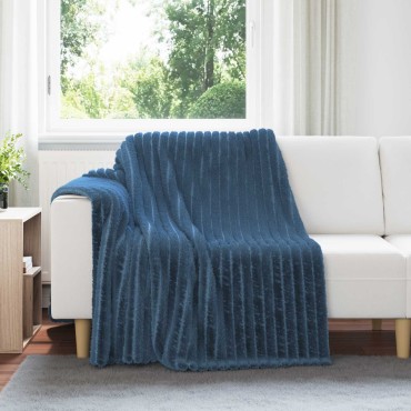 vidaXL Ριχτάρια 6 τμχ. Σκούρο μπλε 200 x 150 cm 4.75 Μαλλί